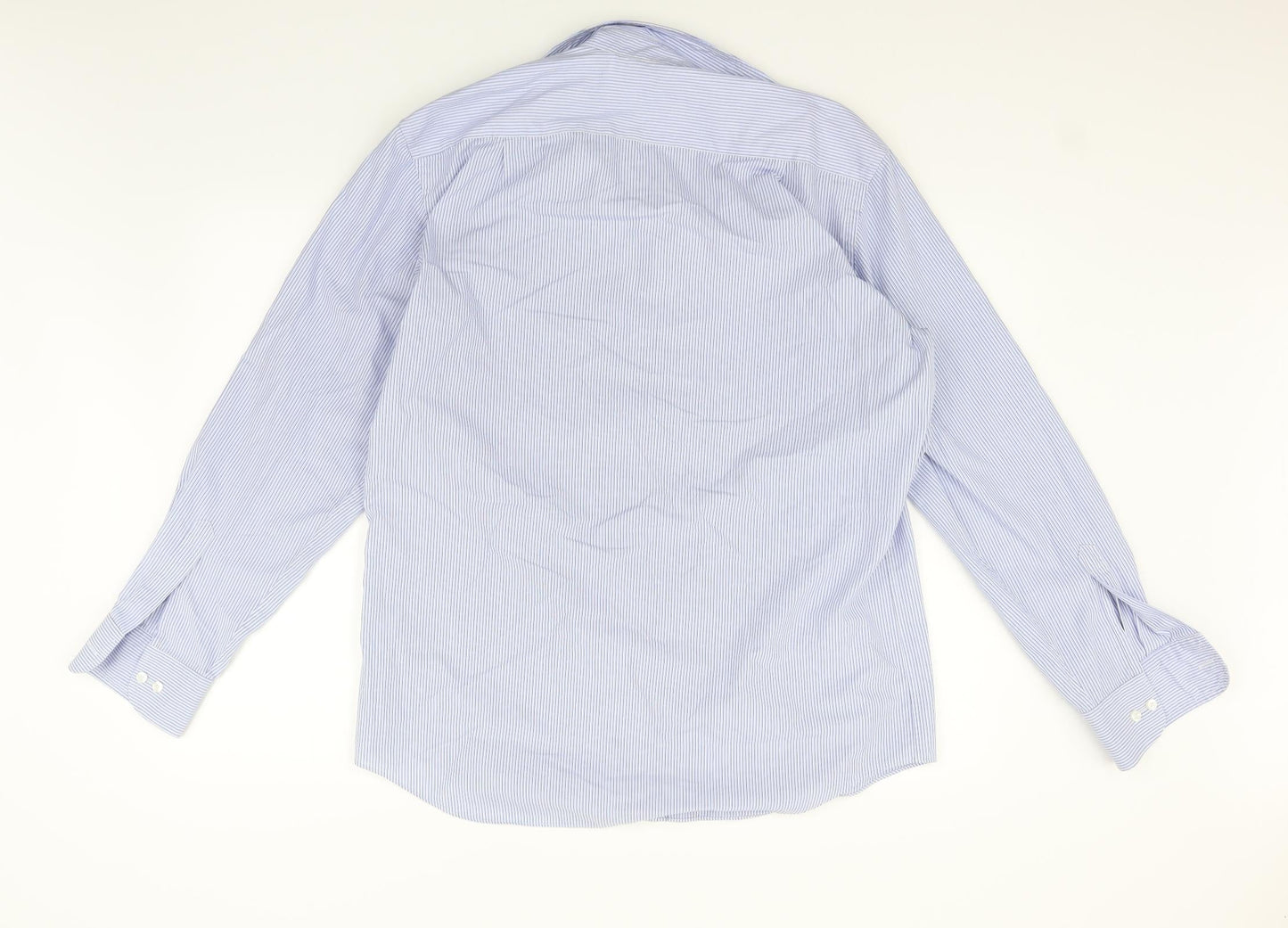 Marks and Spencer Mens Blue Polka Dot   Button-Up Size 16
