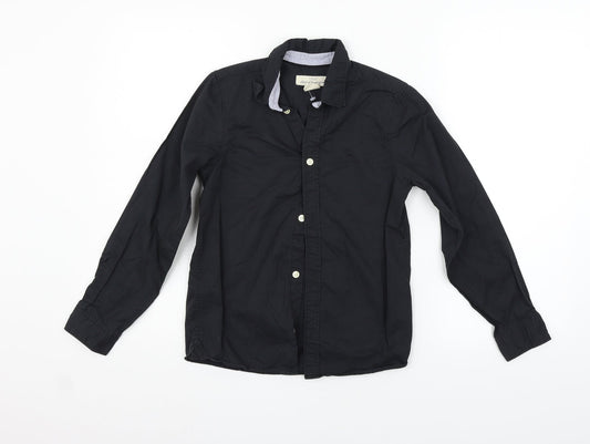 LOGG Girls Black   Basic Button-Up Size 10-11 Years