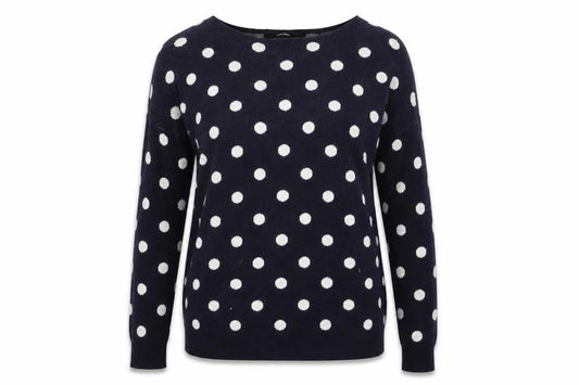Vero Moda Womens Blue Polka Dot  Pullover Jumper Size S