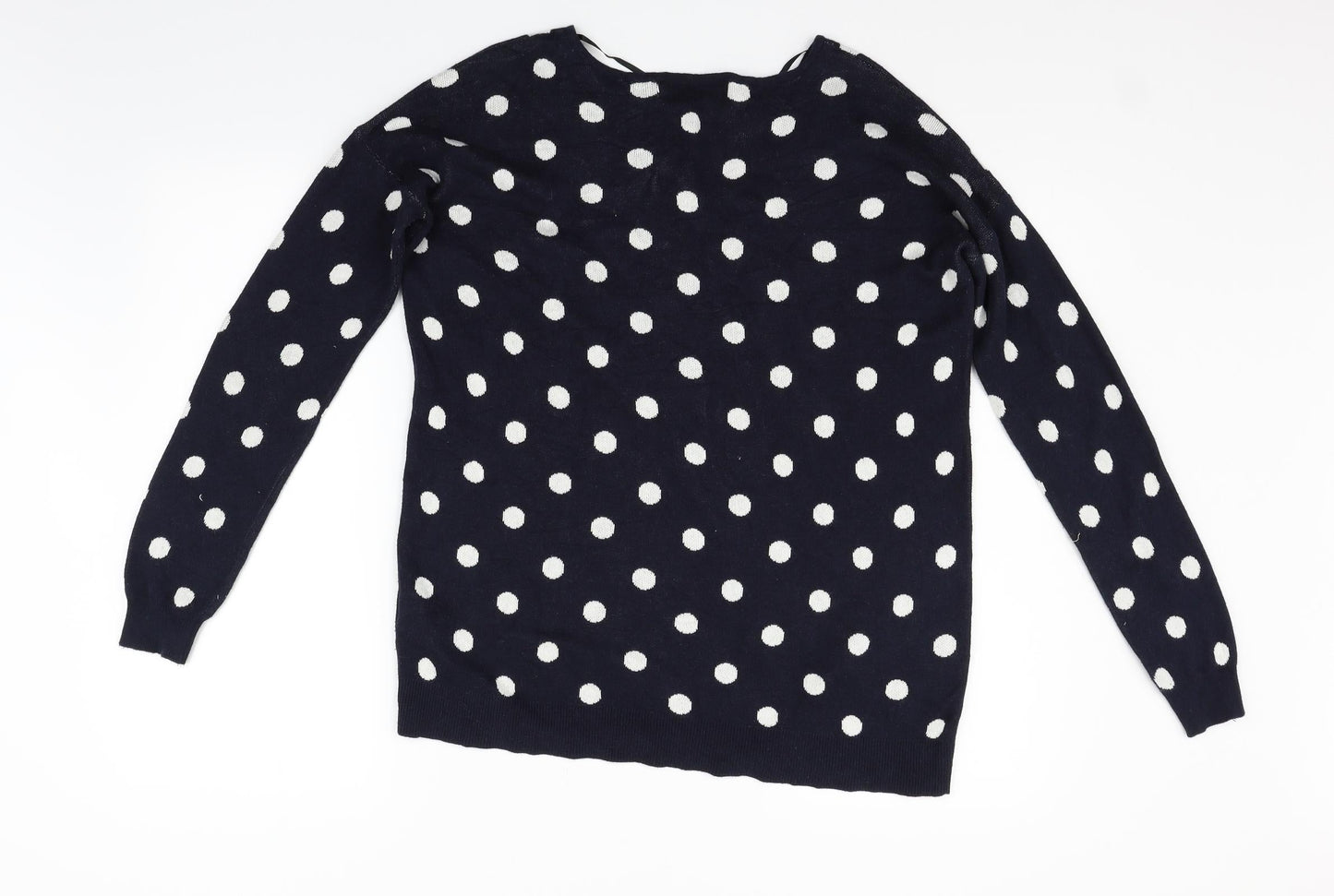 VERO MODA Womens Blue Polka Dot  Pullover Jumper Size S