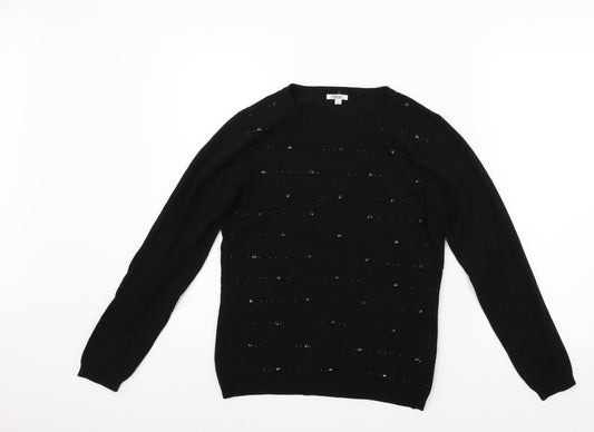 //text.. Womens Black   Pullover Jumper Size S
