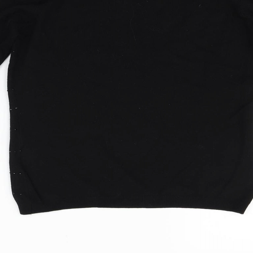 //text.. Womens Black   Pullover Jumper Size S