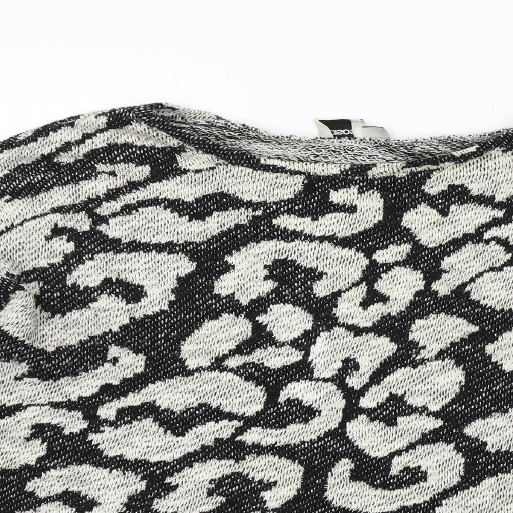 ASOS Womens Black Geometric  Pullover Jumper Size 10