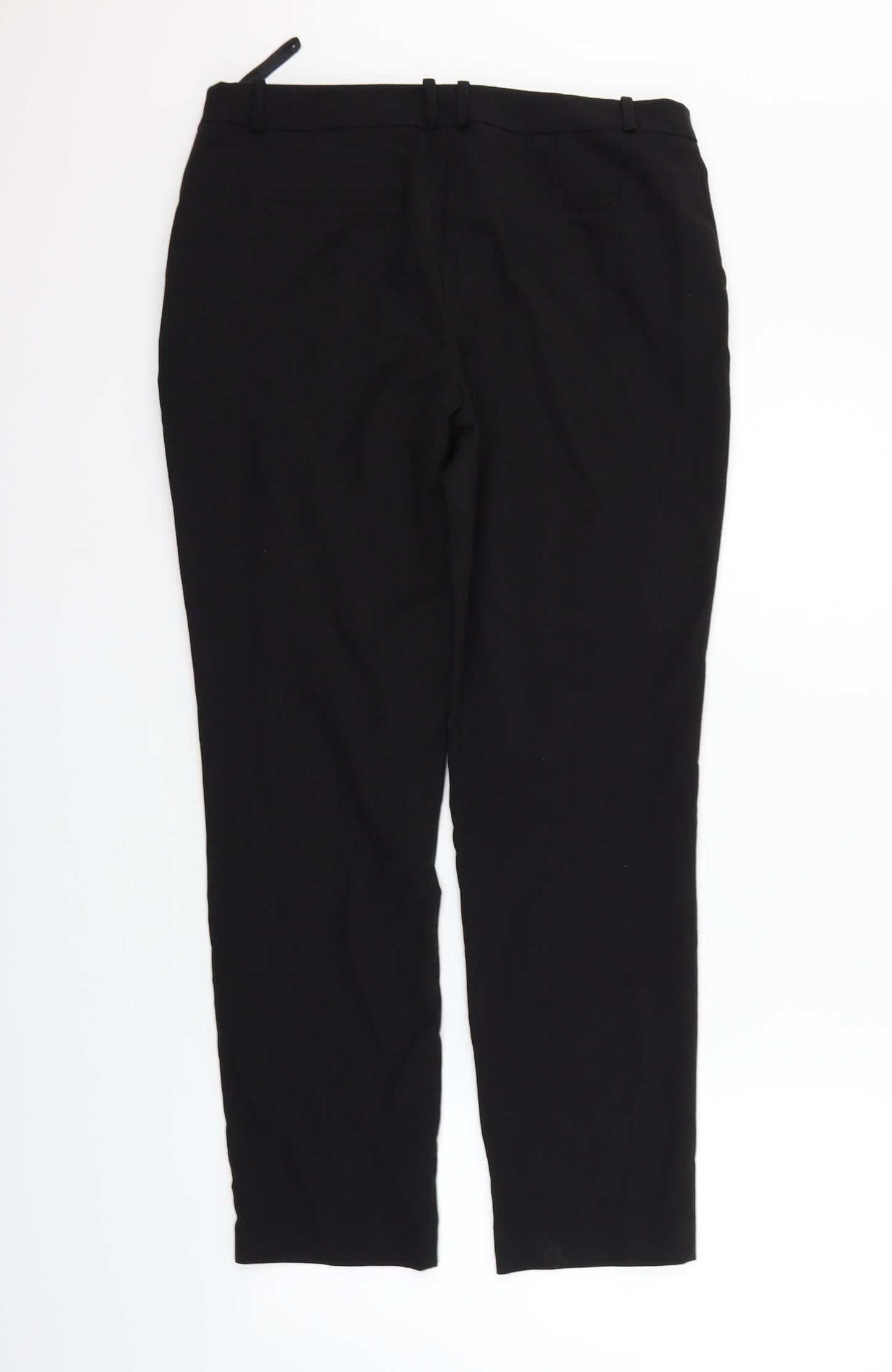 M&Co Womens Black Houndstooth  Trousers  Size 12 L27 in