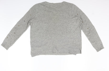 Topshop Womens Grey   Pullover Jumper Size 10