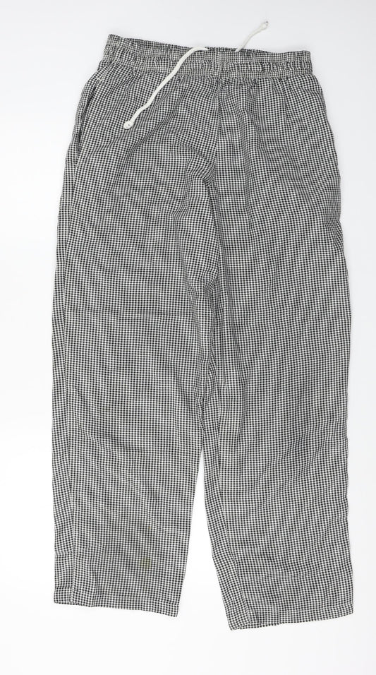 cheff whites Mens Grey Check  Trousers  Size 30 in L26 in