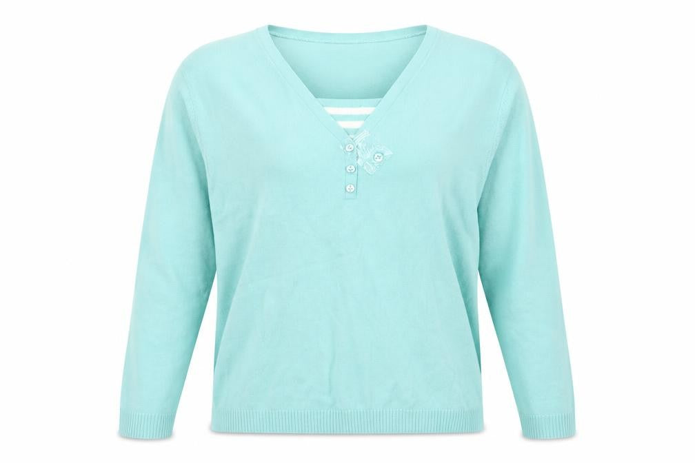 Ann Marie  Womens Blue   Pullover Jumper Size XL