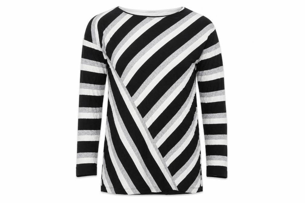 F&F  Womens Black Striped  A-Line  Size 8