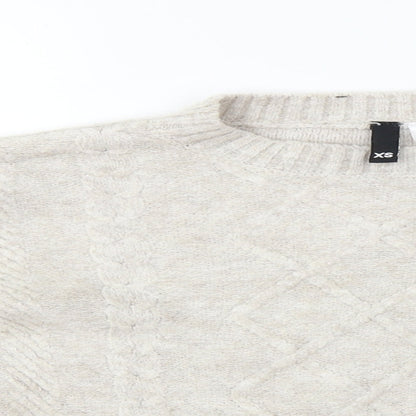 H&M  Womens Beige   Pullover Jumper Size XS