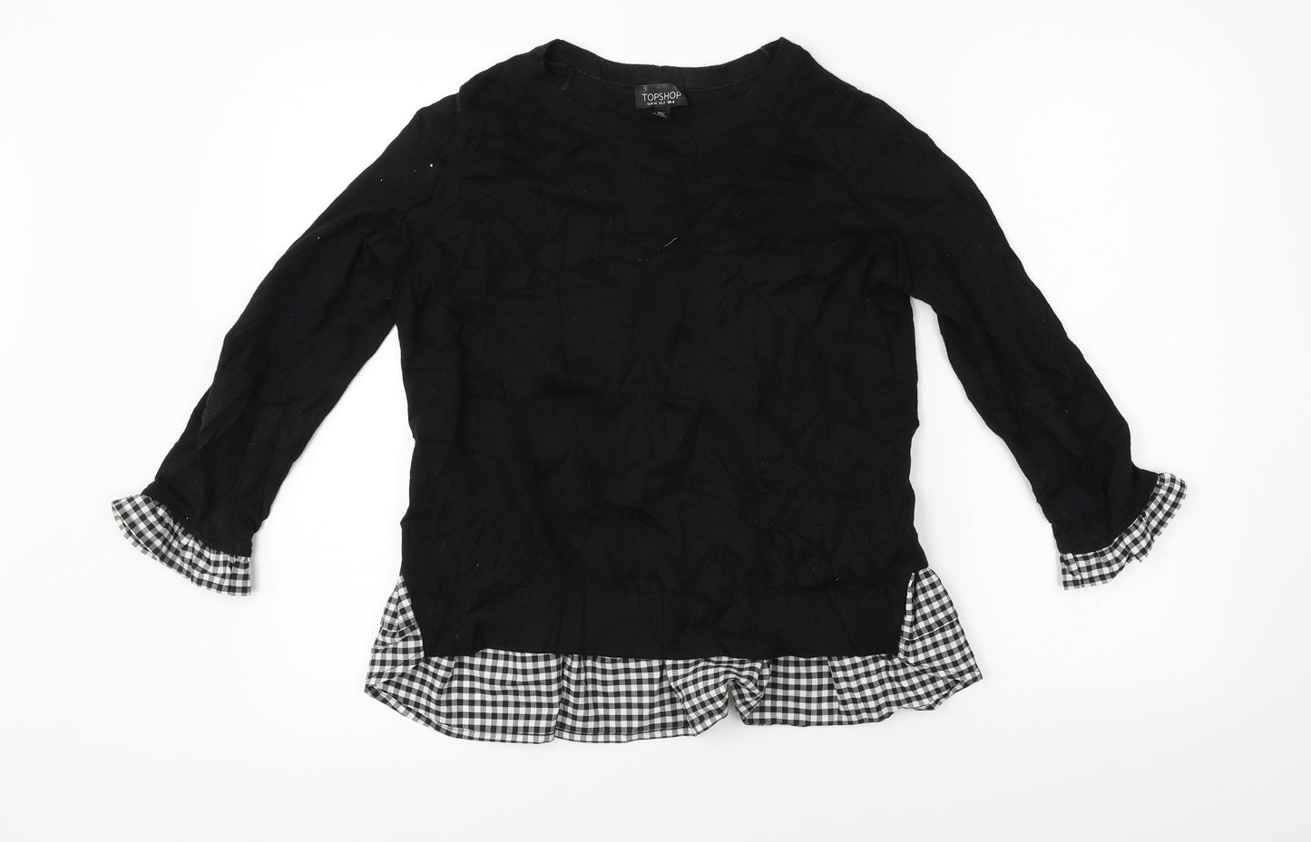 Topshop  Womens Black   Basic T-Shirt Size 6