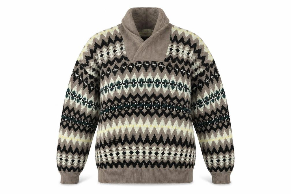 Aitch  Womens Brown Herringbone  Pullover Jumper Size M
