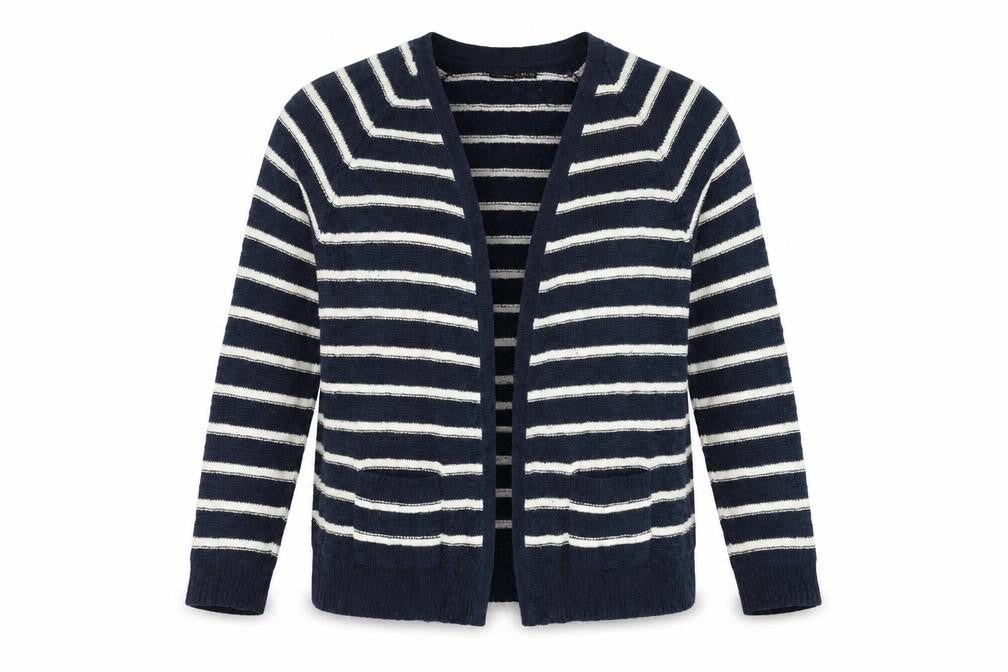 Atmosphere  Womens Blue Striped  Cardigan Jumper Size 12