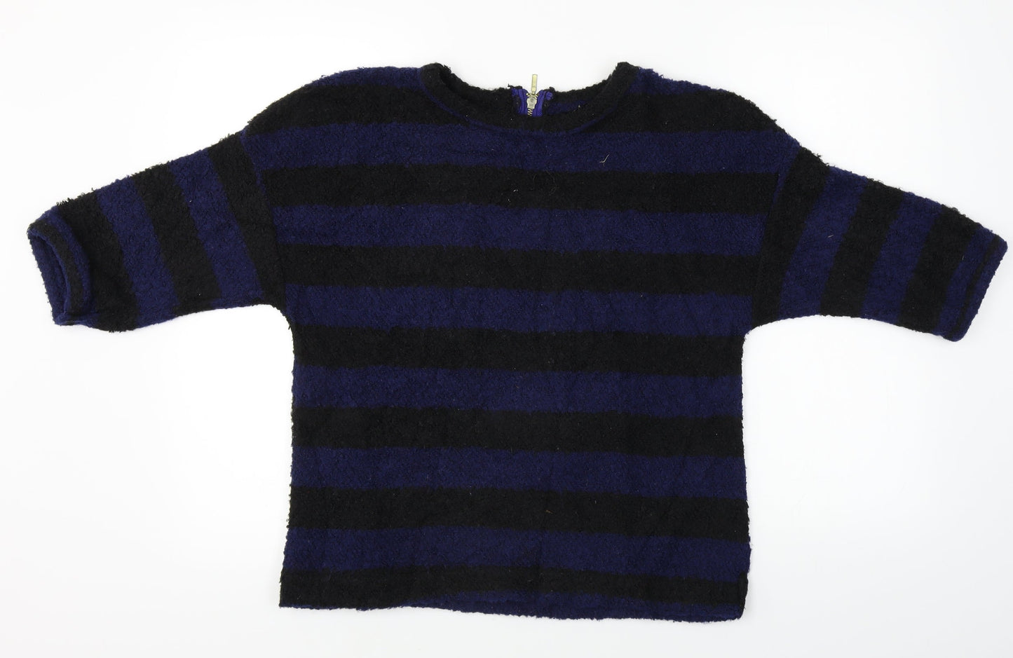 Zara  Womens Black Striped  Pullover Jumper Size M