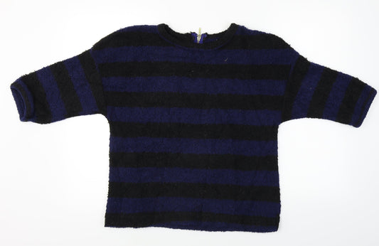 Zara  Womens Black Striped  Pullover Jumper Size M