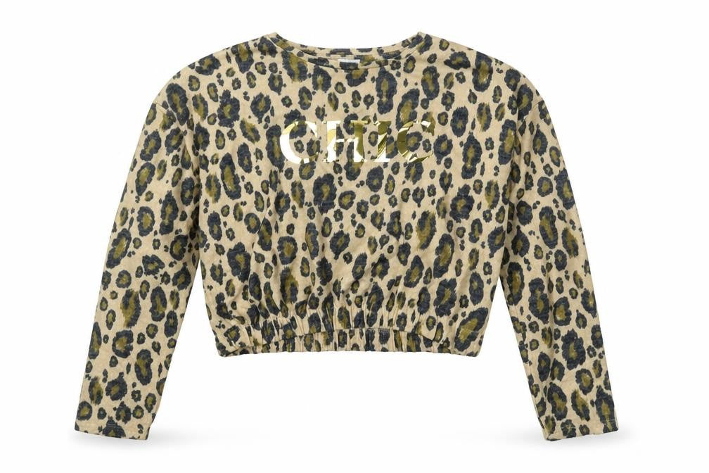 River Island Girls Beige Animal Print  Pullover Jumper Size 11-12 Years