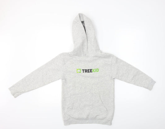 Fruit of the Loom  Boys Grey   Pullover Hoodie Size 10-11 Years