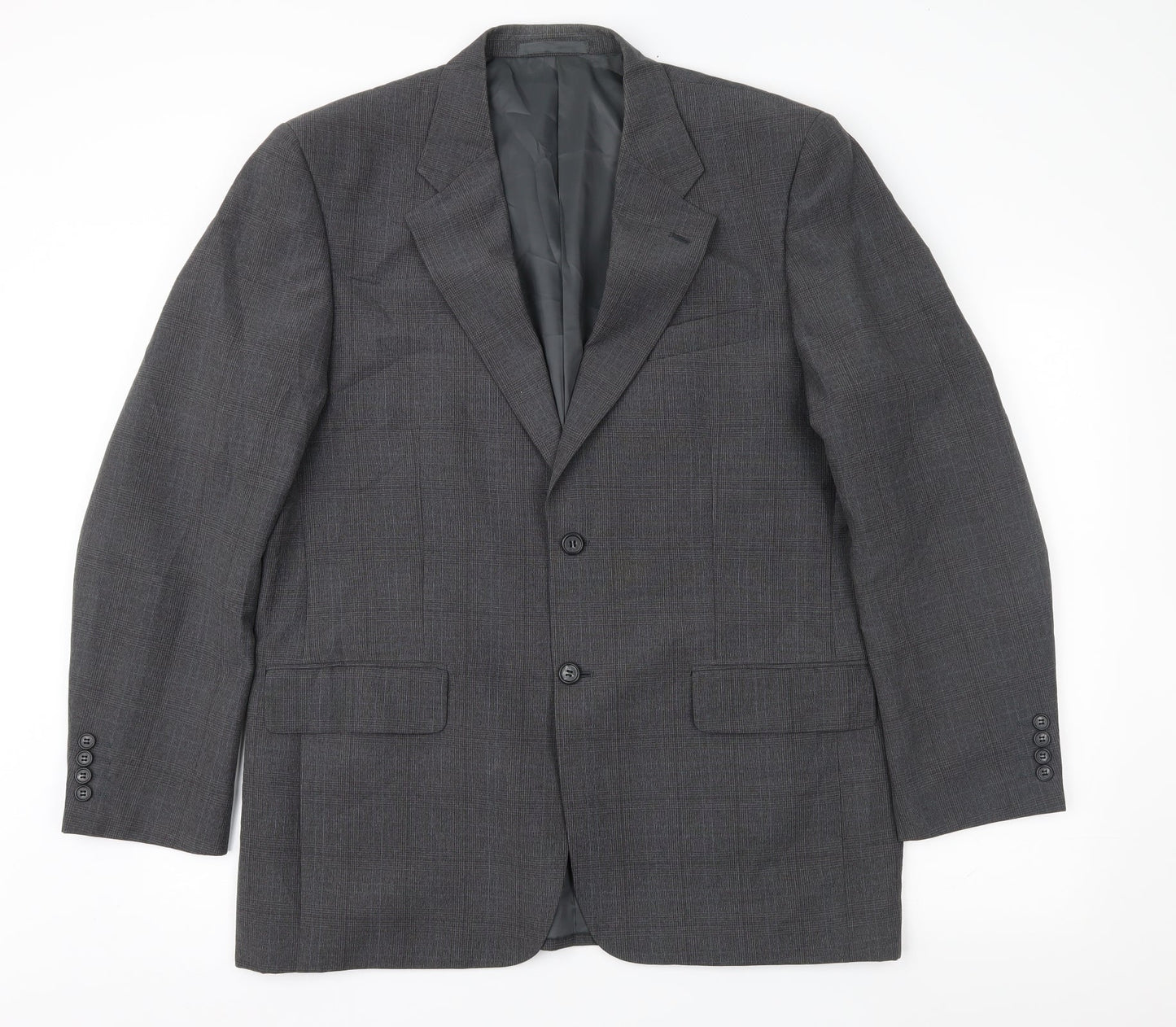 Greenwoods Mens Grey Check  Jacket Suit Jacket Size 42