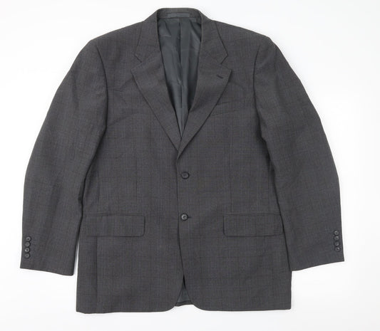 Greenwoods Mens Grey Check  Jacket Suit Jacket Size 42