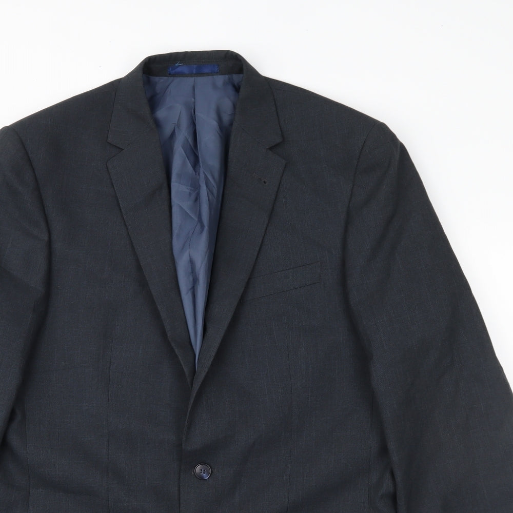 Taylor & Wright Mens Blue  Rayon Jacket Suit Jacket Size 40