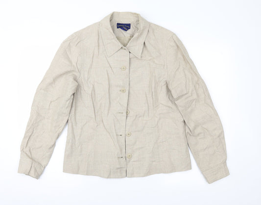 Charter Club Womens Beige   Jacket  Size M