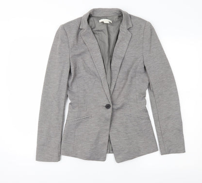 H&M Womens Grey   Jacket Suit Jacket Size 6