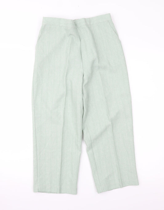 Classic Image Womens Green   Cropped Trousers Size 12 L20 in