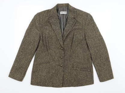 Preloved Gerry Weber Womens Brown   Jacket Blazer Size 16 - Front