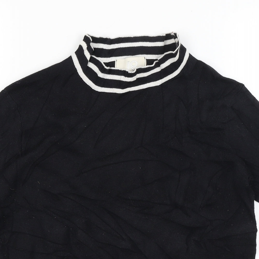 Joy Womens Black   Basic T-Shirt Size 14
