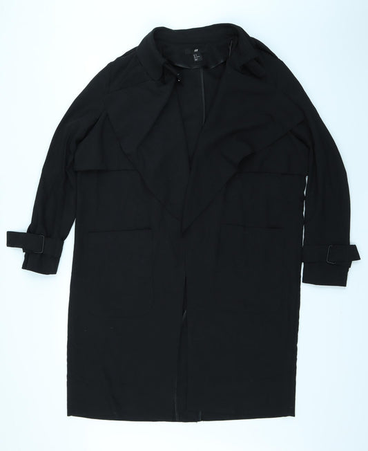 H&M Womens Black   Jacket Coatigan Size 6