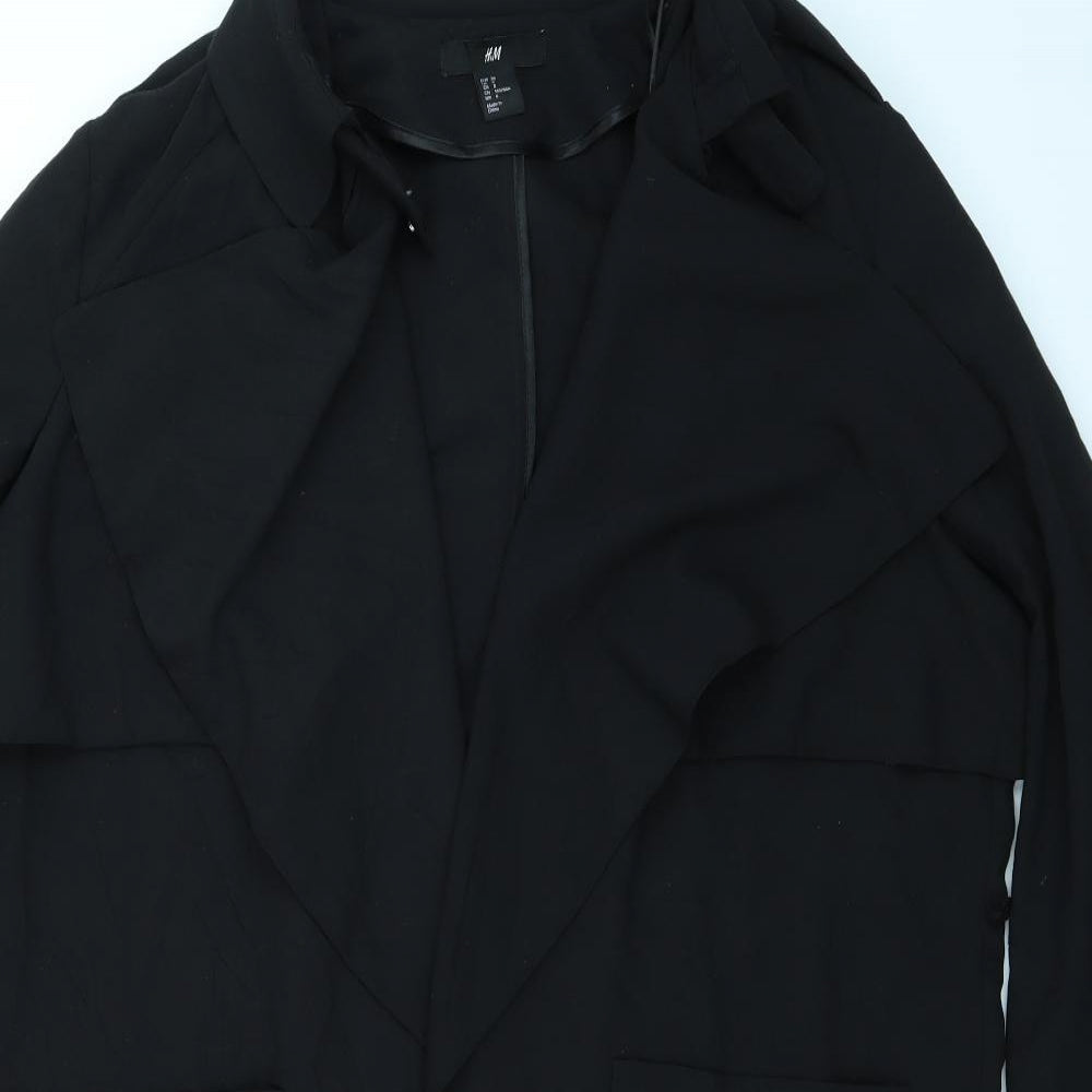 H&M Womens Black   Jacket Coatigan Size 6