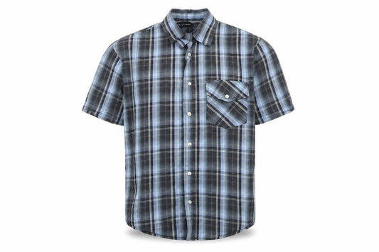 South Bay Mens Blue Plaid   Button-Up Size S
