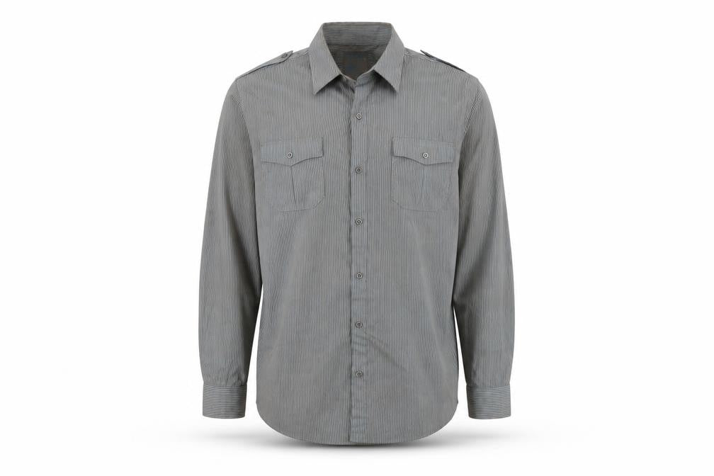 River Island Mens Blue Striped   Button-Up Size L