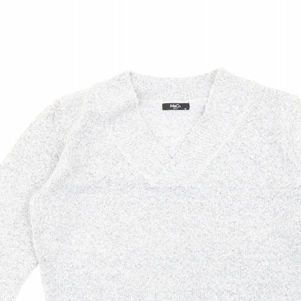 M&Co Womens Grey   Pullover Jumper Size S