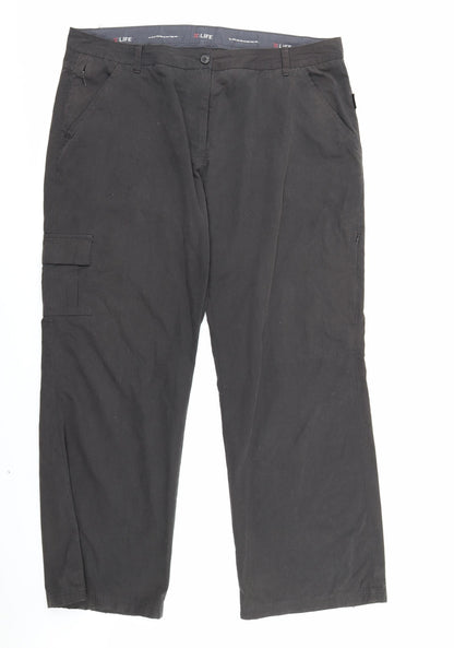 LIFE Womens Brown   Cargo Trousers Size 18 L30 in