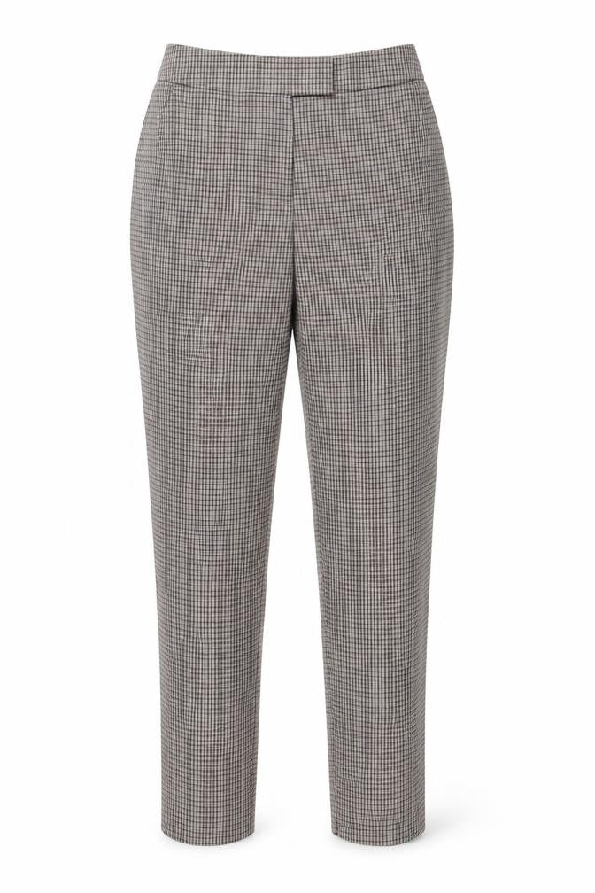 Warehouse Womens Brown Check  Dress Pants Trousers Size 8 L25 in
