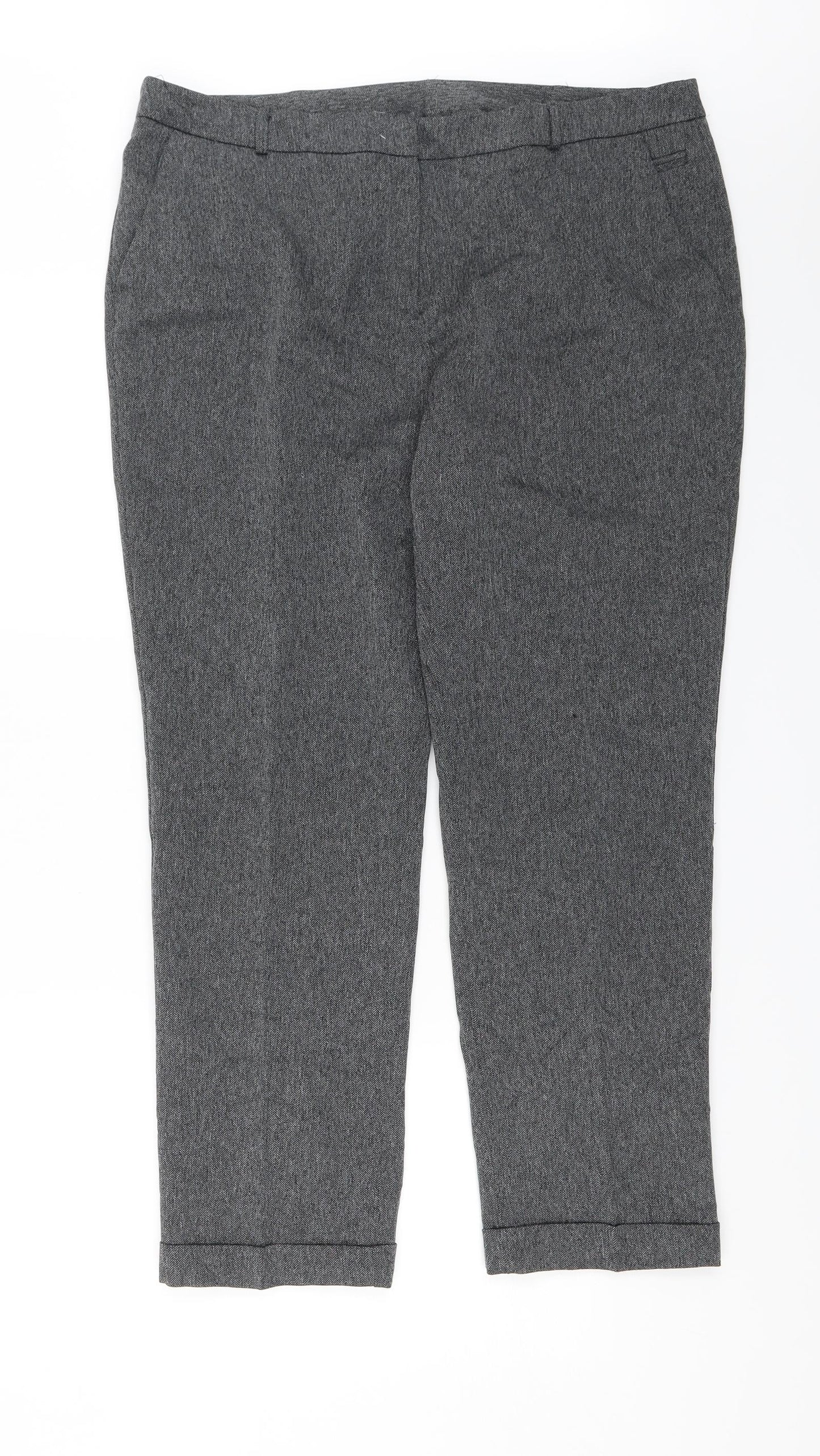 Dorothy Perkins Womens Grey   Dress Pants Trousers Size 16 L26 in