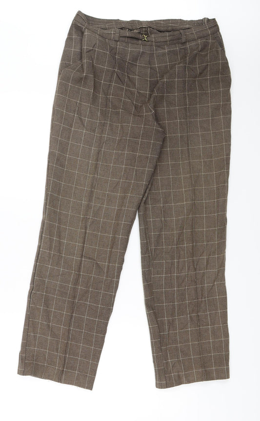 Marks and Spencer Womens Brown   Capri Trousers Size 12 L25 in