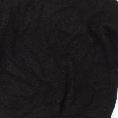 Preloved M&S Girls Black   Pullover Jumper Size 11-12 Years  - Heart - Label