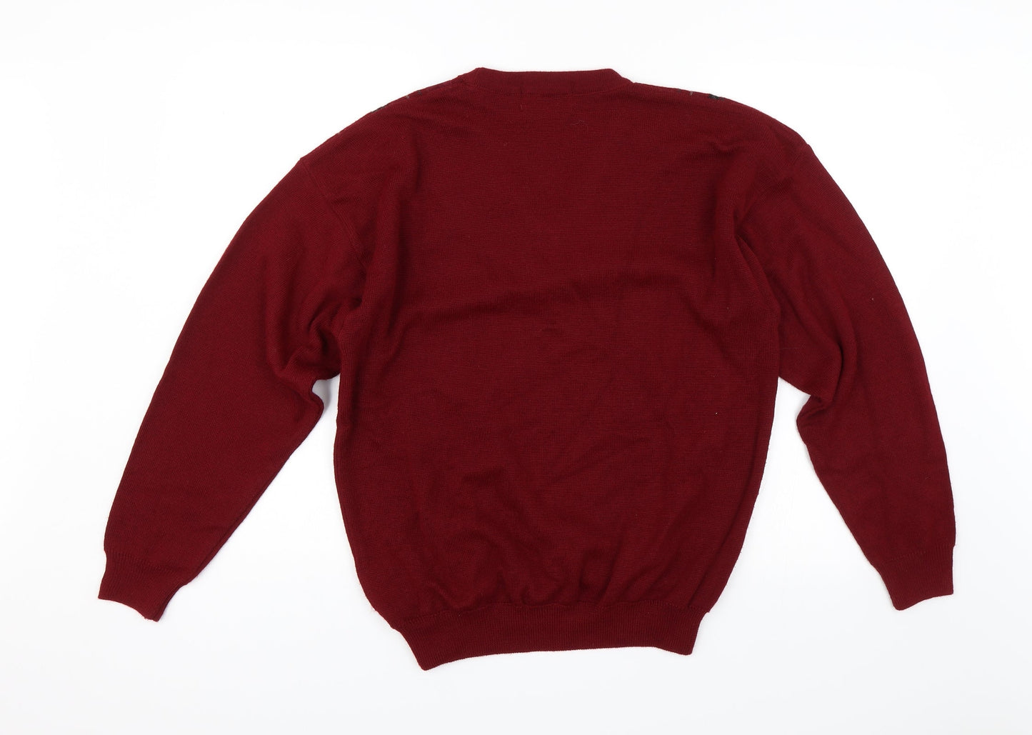Oliver Harding Mens Red Striped  Pullover Jumper Size M