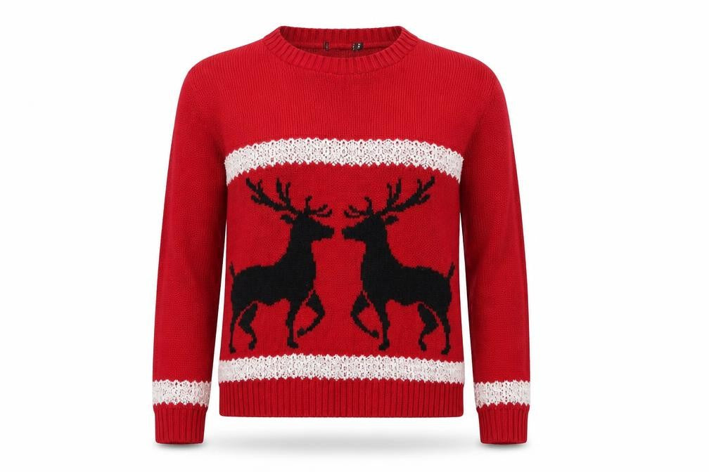 Preworn Womens Red   Pullover Jumper Size S  - Deer