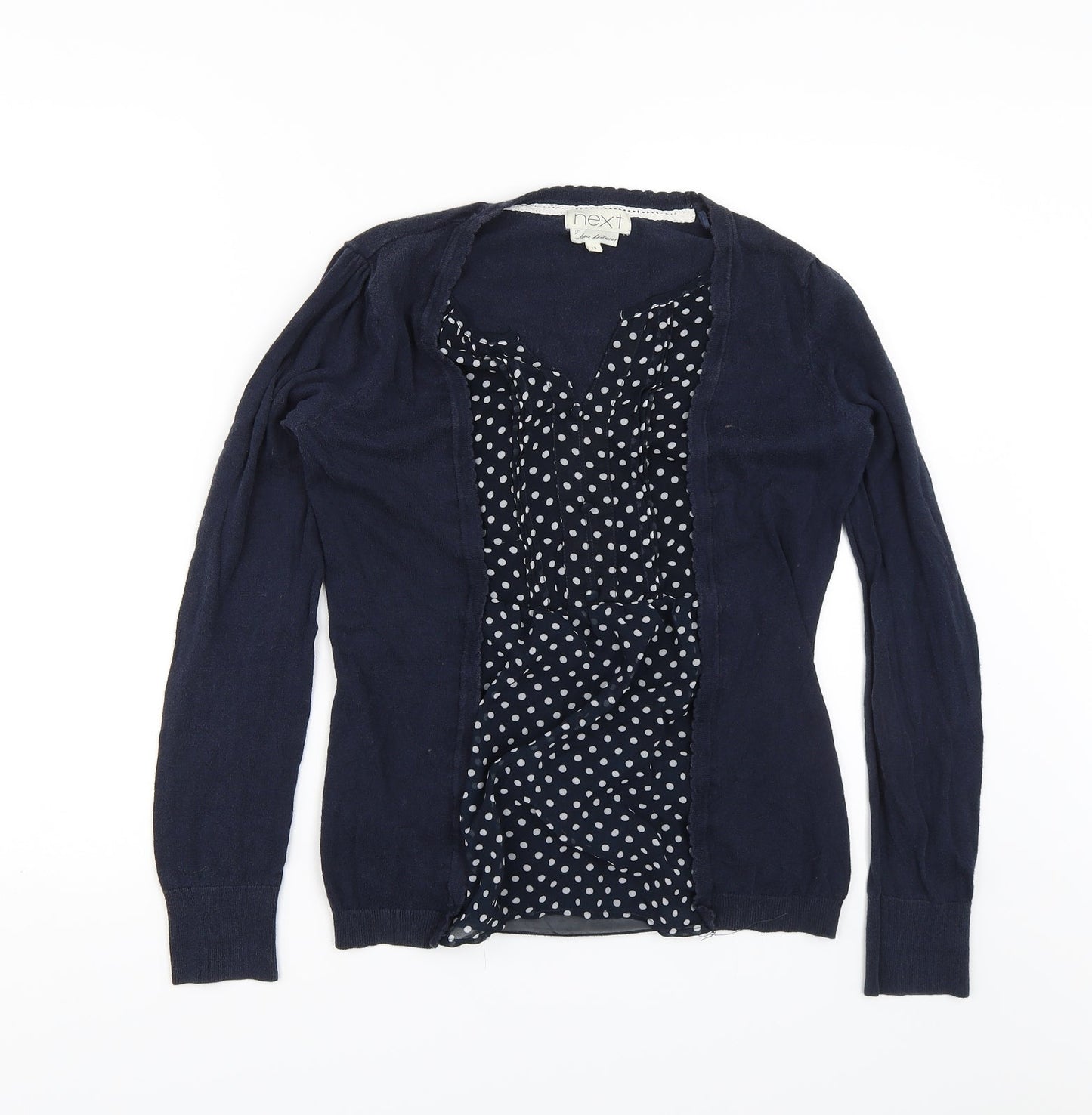 NEXT Womens Blue Polka Dot  Basic Blouse Size 10