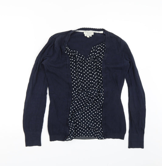 NEXT Womens Blue Polka Dot  Basic Blouse Size 10