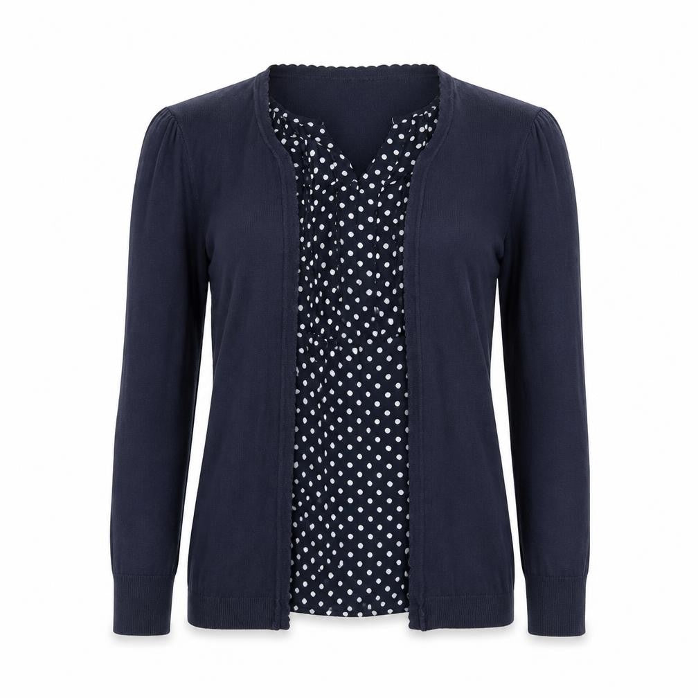 NEXT Womens Blue Polka Dot  Basic Blouse Size 10