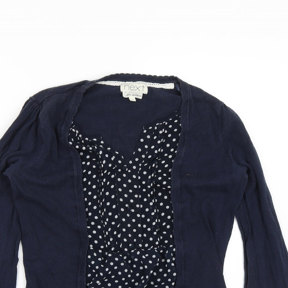 NEXT Womens Blue Polka Dot  Basic Blouse Size 10