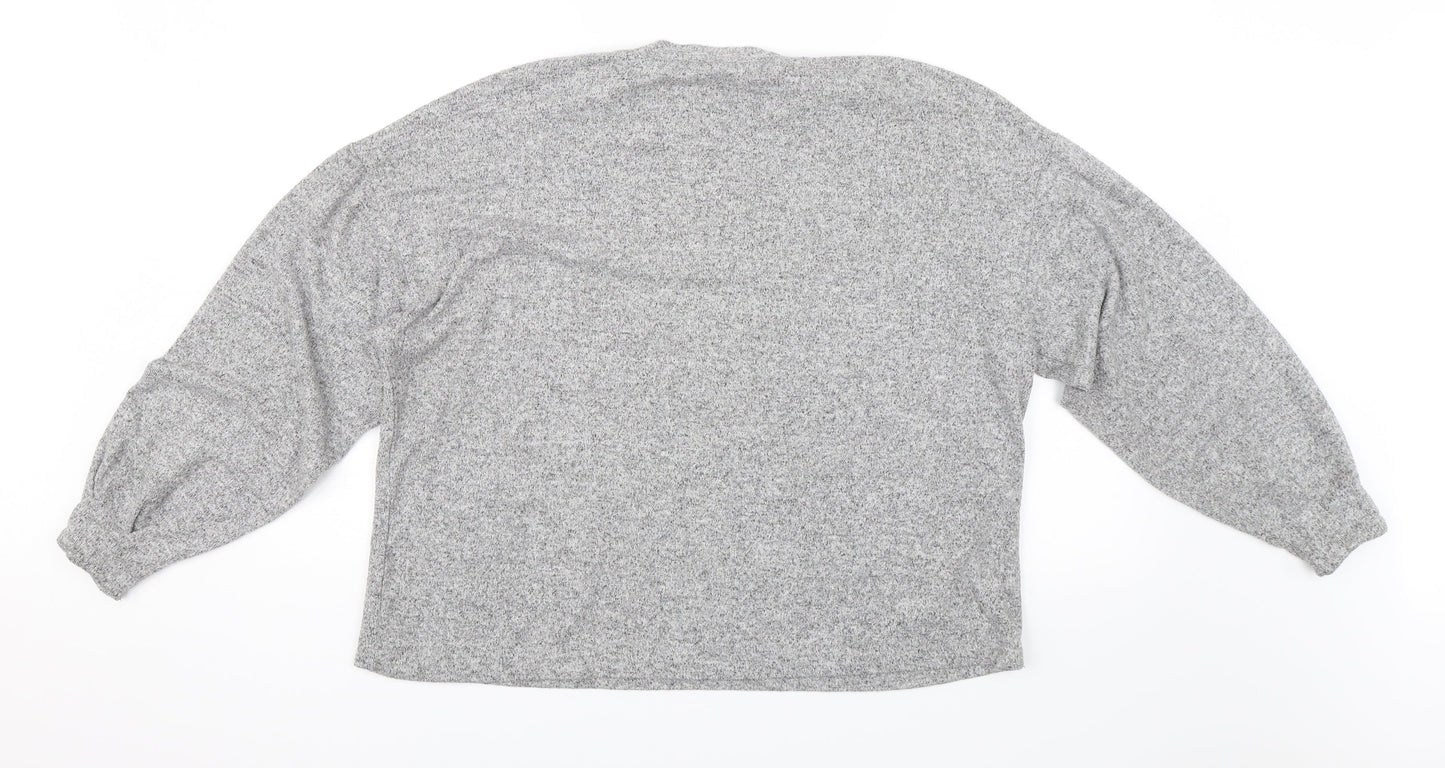 Stradivarius Womens Grey   Pullover Jumper Size S