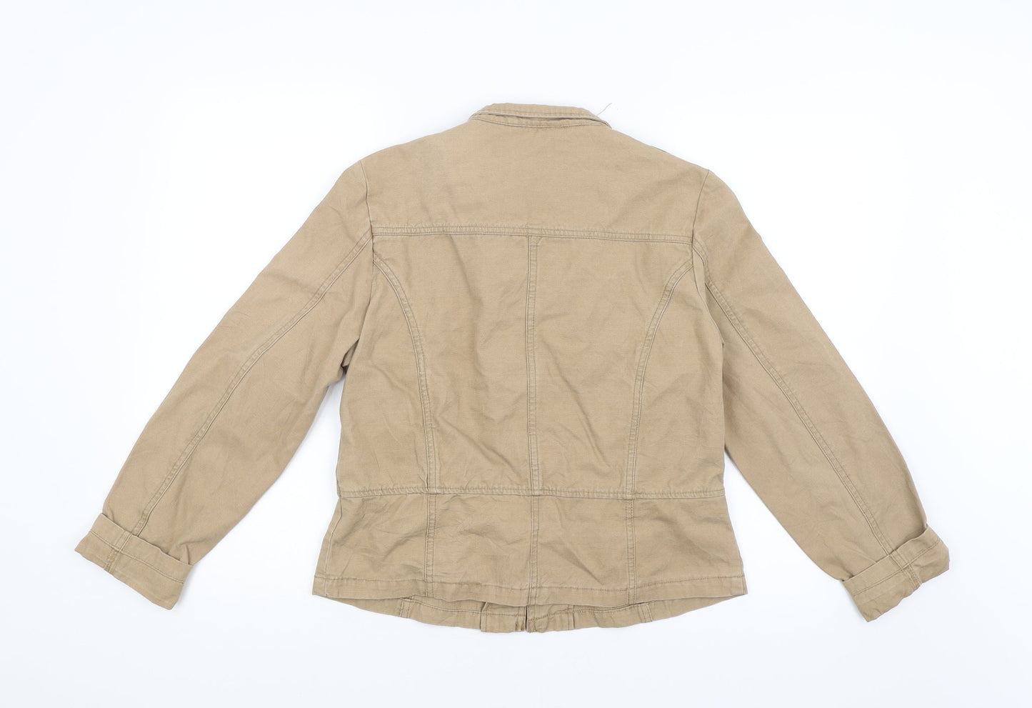 ervie Womens Beige   Biker Coat Size 14
