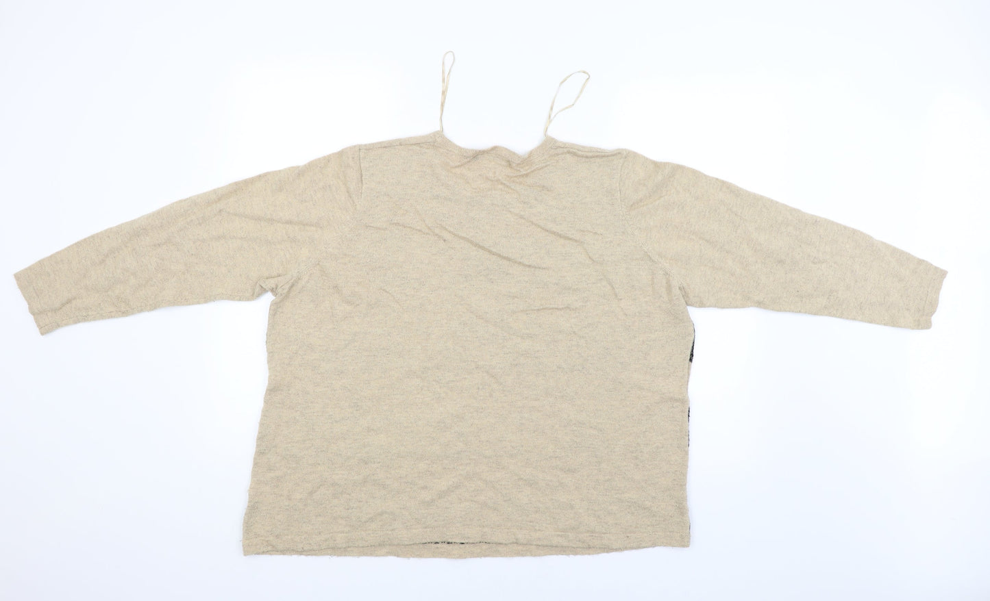 Bonmarché Womens Beige Striped  Pullover Jumper Size XL