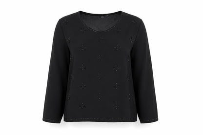 Preworn Womens Black   Basic Blouse Size 14