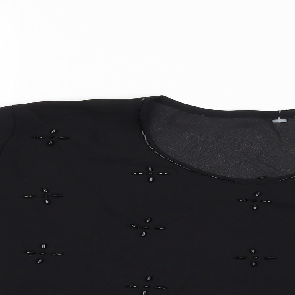 Preworn Womens Black   Basic Blouse Size 14