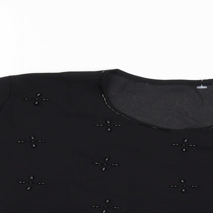 Preworn Womens Black   Basic Blouse Size 14